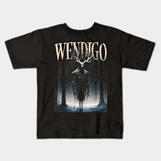 Wendigo Ghost Of The Forest Kids T-Shirt